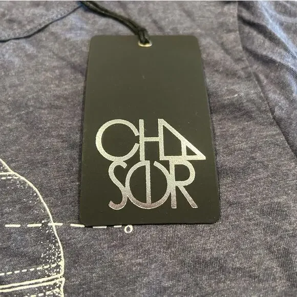 NWT Chaser Football Helmet Graphic Long Sleeve Tee, Navy, Boys Size 6 - Picture 3 of 4